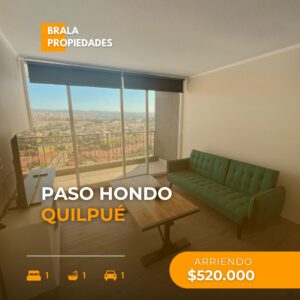 Arriendo departamento Paso Hondo, Quilpué