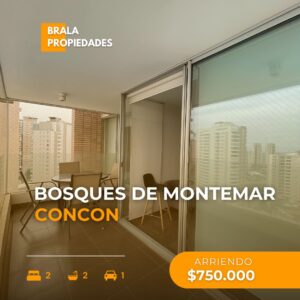 Arriendo departamento Bosques de Montemar, Concon