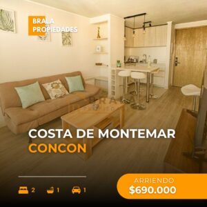 Arriendo departamento Costa de Montemar