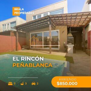 Arriendo casa Sector El Rincón, Peñablanca