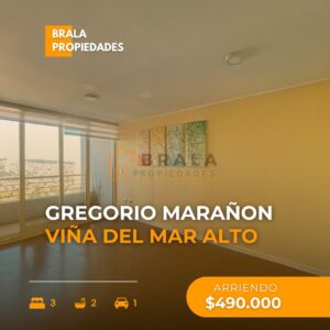 Arriendo departamento Viña del Mar Alto