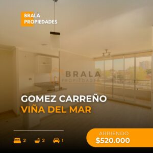 Arriendo departamento Gomez Carreño