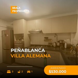 Arriendo departamento Peñablanca 80m2