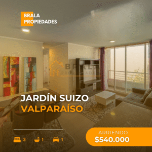 Arriendo departamento Jardín Suizo, Valparaíso