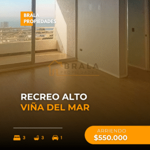 Arriendo departamento Recreo Alto, Viña del Mar